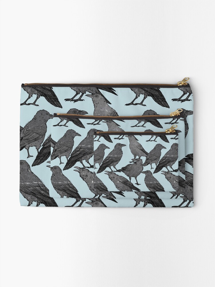 Alternate view of Cute crow pattern Zipper Pouch