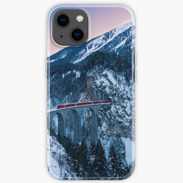 Landwasser Viaduct in winter iPhone Soft Case