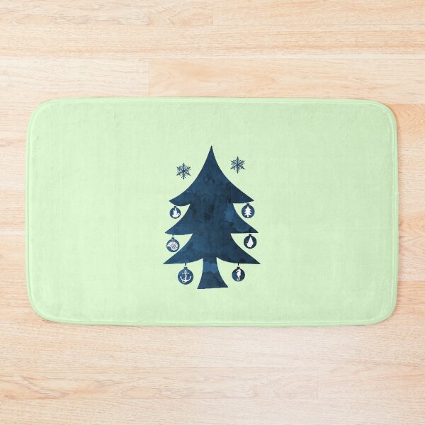 Item preview, Nautical Christmas Tree - Coastal Xmas Art designed and sold by TheJollyMarten.