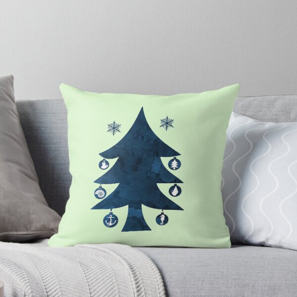 Item preview, Nautical Christmas Tree - Coastal Xmas Art designed and sold by TheJollyMarten.
