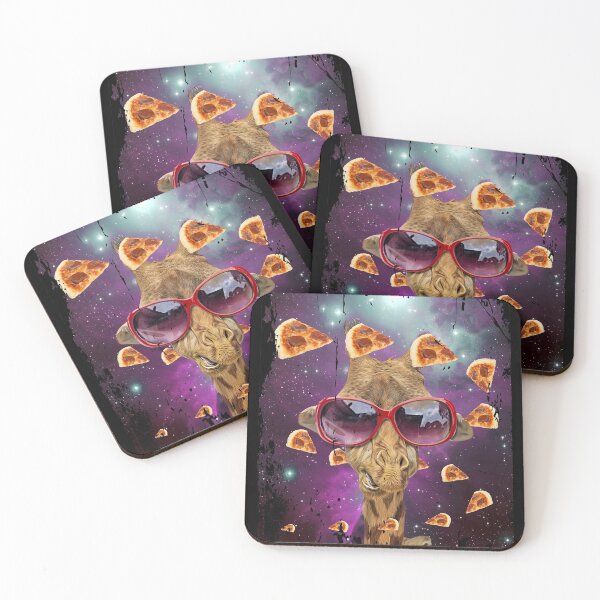 Item preview, disstressed giraffe nebula pizza designed and sold by Scoopivich.