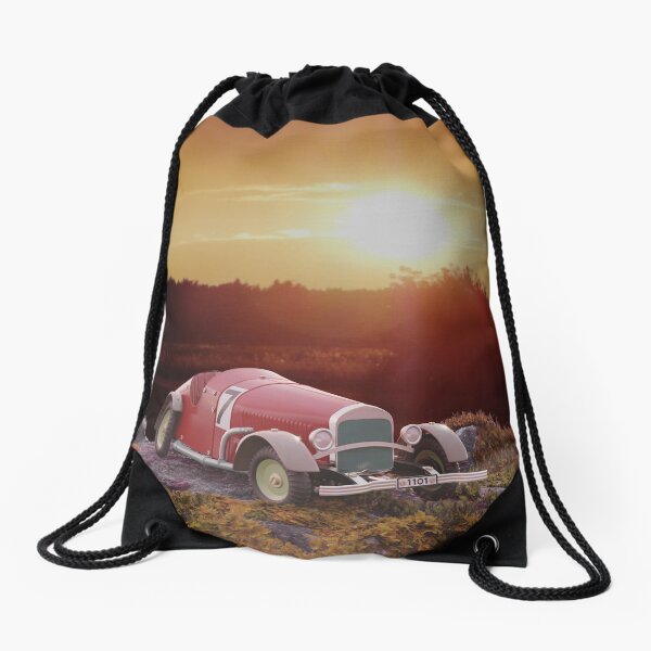 Vintage car toy Drawstring Bag