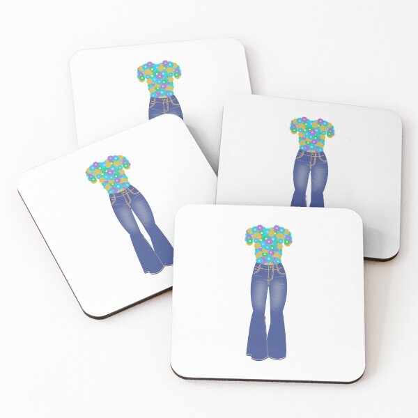 Item preview, 1970's flower power jeans designed and sold by designInk.