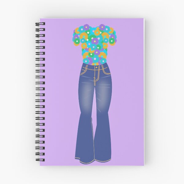 Item preview, 1970's flower power jeans designed and sold by designInk.