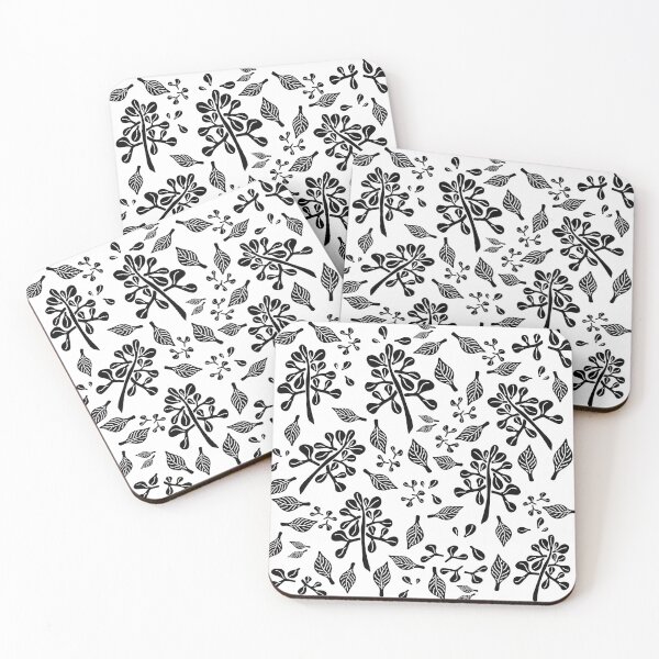 Item preview, Modern flower garden - black designed and sold by MrsDeeDesigns.