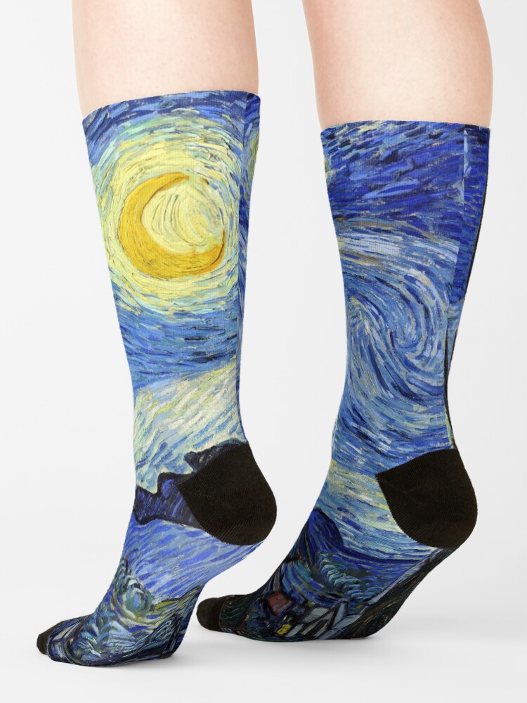 Alternate view of Starry Night, Van Gogh Socks