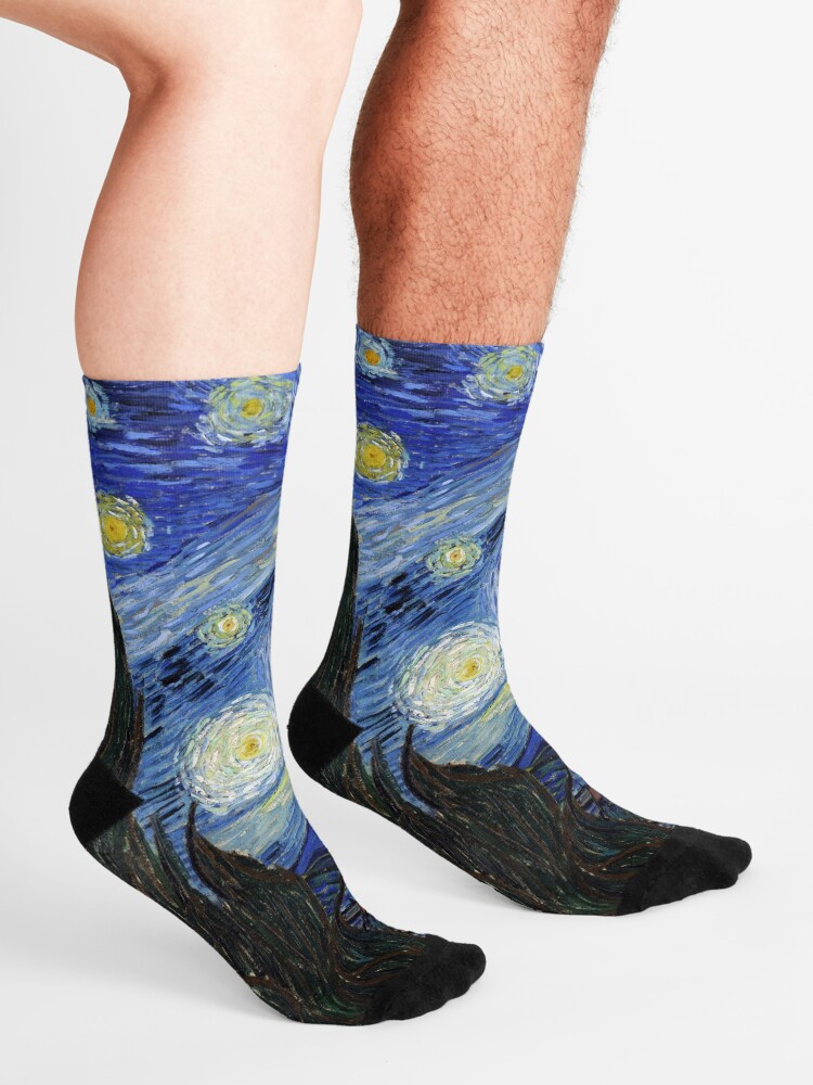 Alternate view of Starry Night, Van Gogh Socks