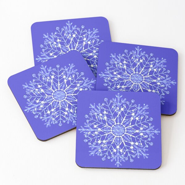 Item preview, Blue Crystal Snow Flake Mandala designed and sold by VirtualMagpie.