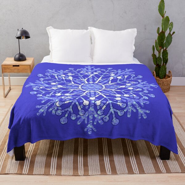 Item preview, Blue Crystal Snow Flake Mandala designed and sold by VirtualMagpie.