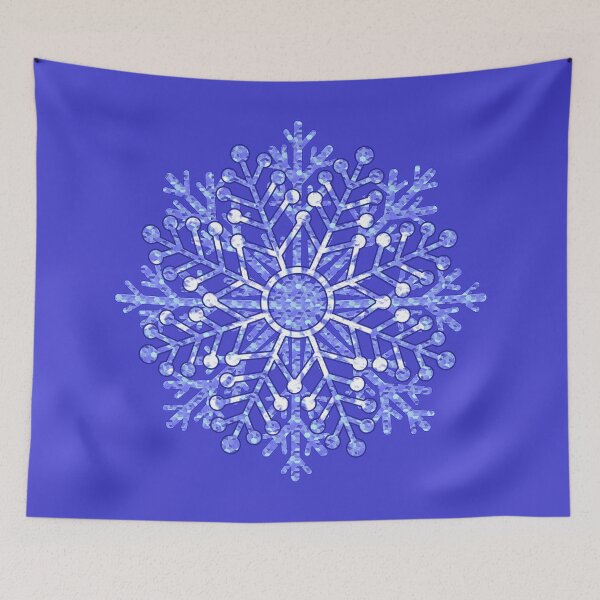 Item preview, Blue Crystal Snow Flake Mandala designed and sold by VirtualMagpie.