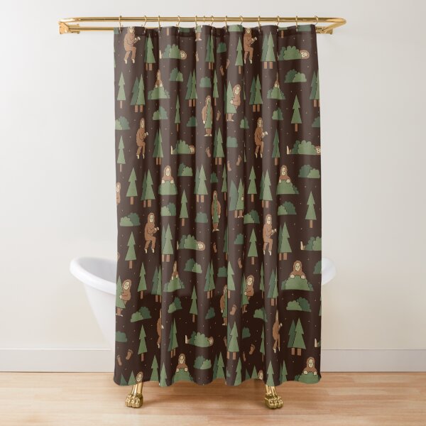 Bigfoot Forest Shower Curtain