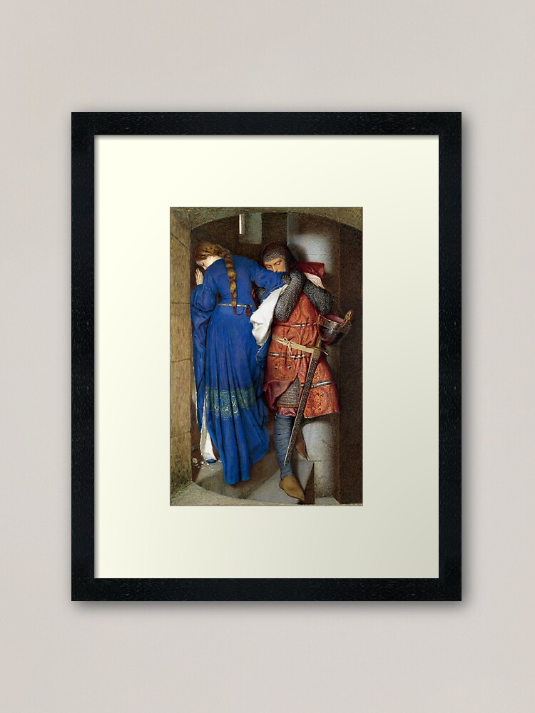 Alternate view of The Meeting on the Turret Stairs - Frederick Burton 1864 Framed Art Print