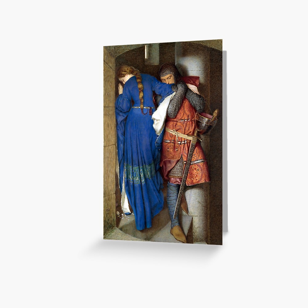 The Meeting on the Turret Stairs - Frederick Burton 1864 Greeting Card
