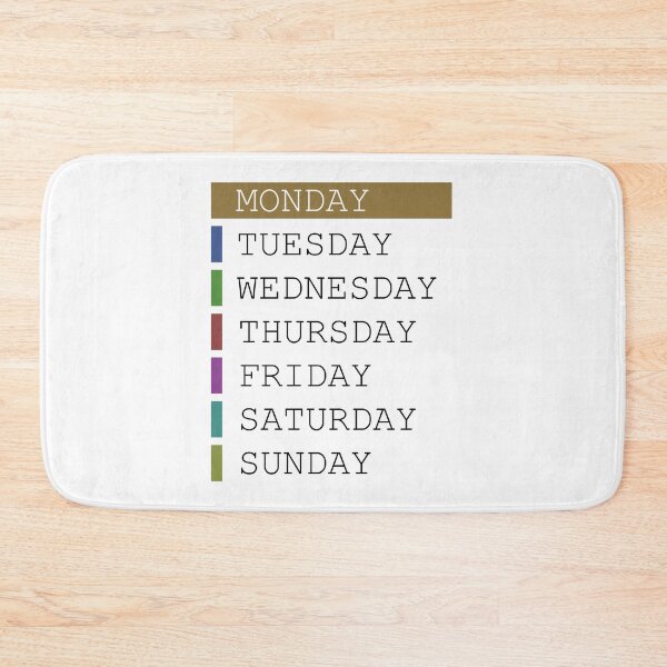 Item preview, Monday weekday clothing decision support designed and sold by yourtravelguide.