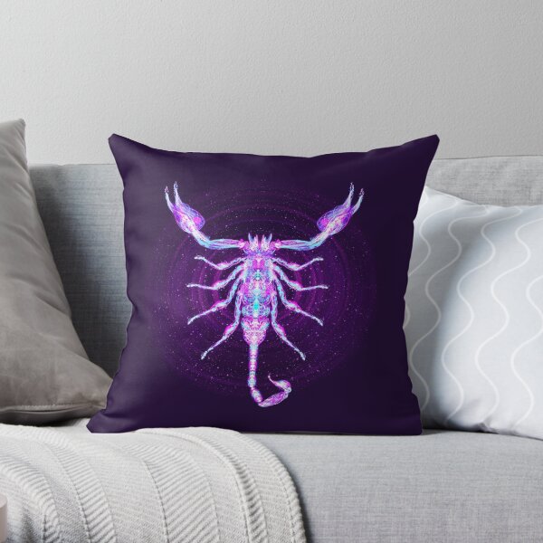 Scorpio Zodiac Lightburst Throw Pillow