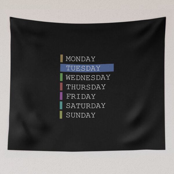 Item preview, Tuesday weekday clothing decision support designed and sold by yourtravelguide.