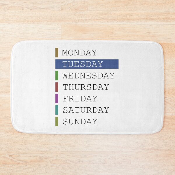 Item preview, Tuesday weekday clothing decision support designed and sold by yourtravelguide.