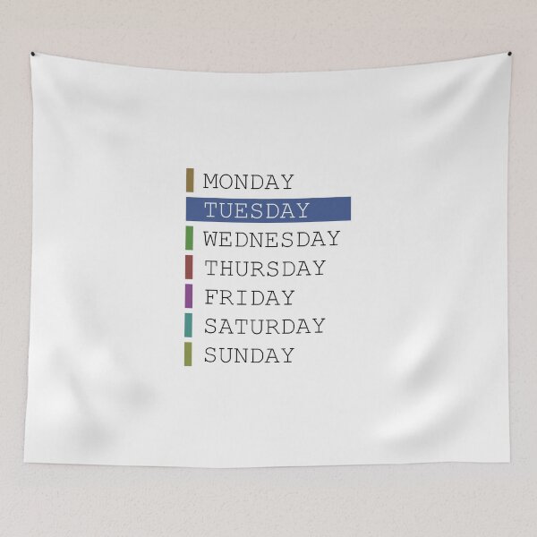 Item preview, Tuesday weekday clothing decision support designed and sold by yourtravelguide.