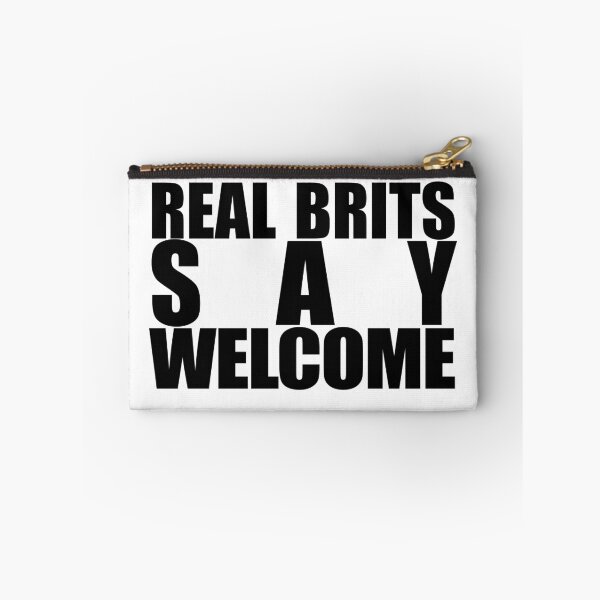 Item preview, Real Brits Say Welcome (black version) designed and sold by jezkemp.