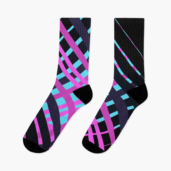 Item preview, Geometric pattern stripes pink black  designed and sold by Carolina Salazar.