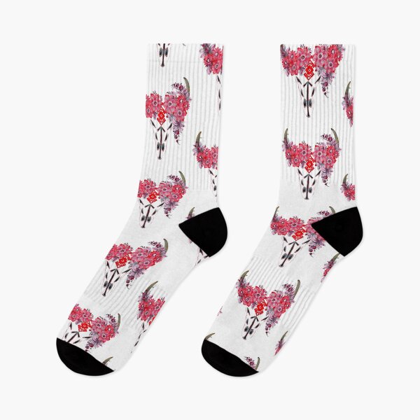 Item preview, Skull of a cow in flowers designed and sold by oleo79.