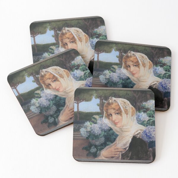 Item preview, Young Woman with Hydrangeas by Élisabeth Sonrel designed and sold by Xzendor7 Digital Art Creations.