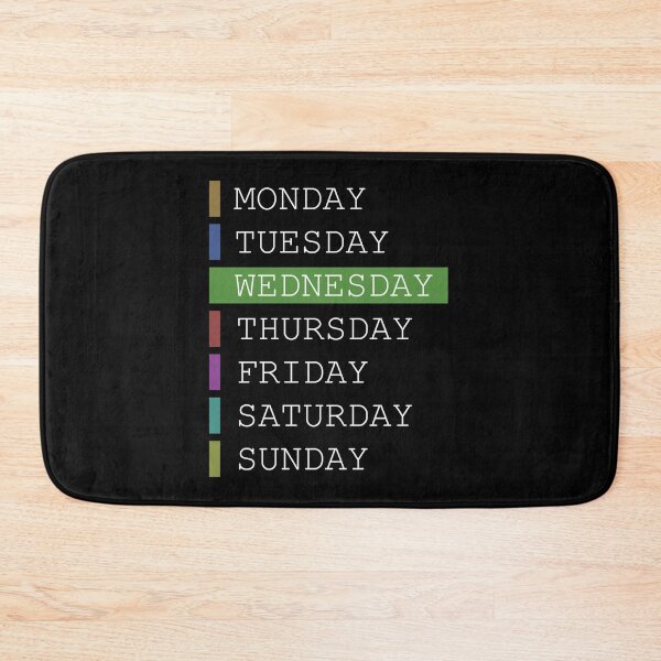 Item preview, Wednesday weekday apparel decision support designed and sold by yourtravelguide.