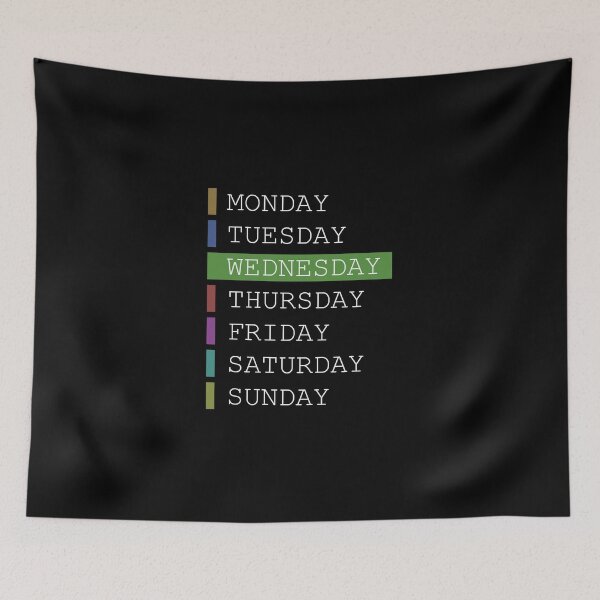 Item preview, Wednesday weekday apparel decision support designed and sold by yourtravelguide.