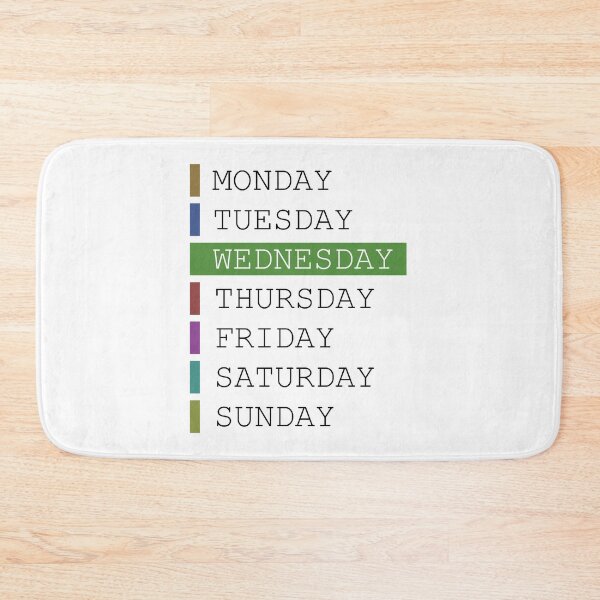 Item preview, Wednesday weekday apparel decision support designed and sold by yourtravelguide.