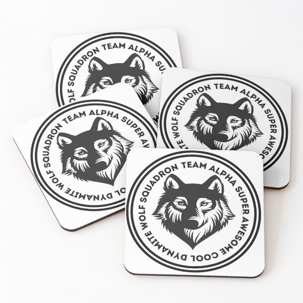 Item preview, Team Alpha Super Awesome Cool Dynamite Wolf Squadron badge designed and sold by briellemartens.