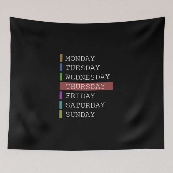 Item preview, Thursday weekday clothing decision support designed and sold by yourtravelguide.