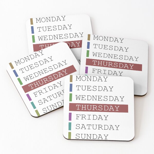Item preview, Thursday weekday clothing decision support designed and sold by yourtravelguide.
