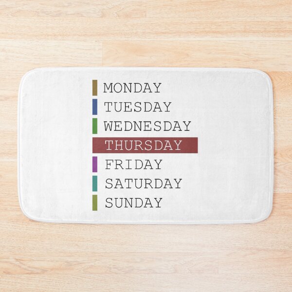 Item preview, Thursday weekday clothing decision support designed and sold by yourtravelguide.