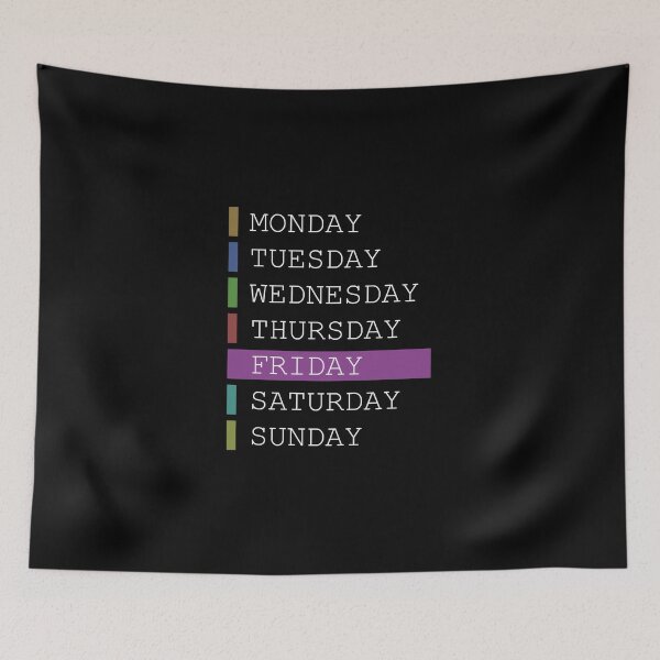 Item preview, Friday weekday apparel decision support designed and sold by yourtravelguide.
