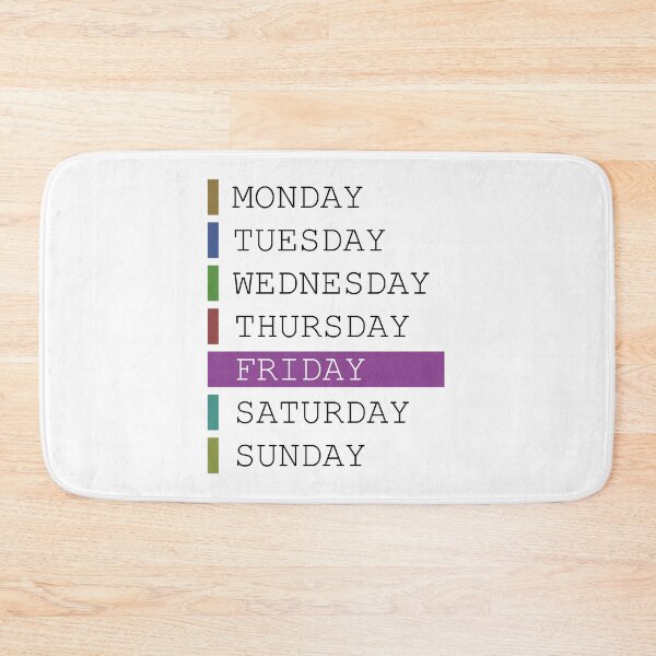 Item preview, Friday weekday apparel decision support designed and sold by yourtravelguide.