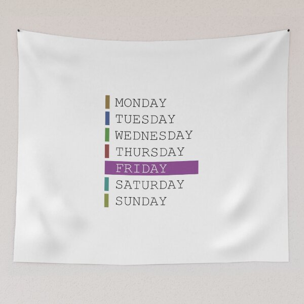 Item preview, Friday weekday apparel decision support designed and sold by yourtravelguide.