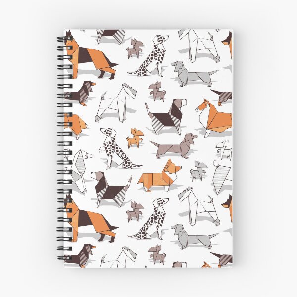 Item preview, Origami doggie friends // white background paper Chihuahuas Dachshunds Corgis Beagles German Shepperds Collies Poodles Terriers Dalmatians designed and sold by SelmaCardoso.
