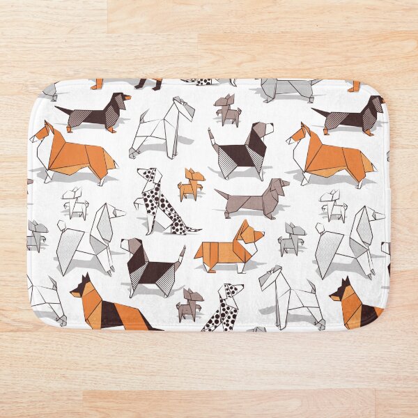 Item preview, Origami doggie friends // white background paper Chihuahuas Dachshunds Corgis Beagles German Shepperds Collies Poodles Terriers Dalmatians designed and sold by SelmaCardoso.