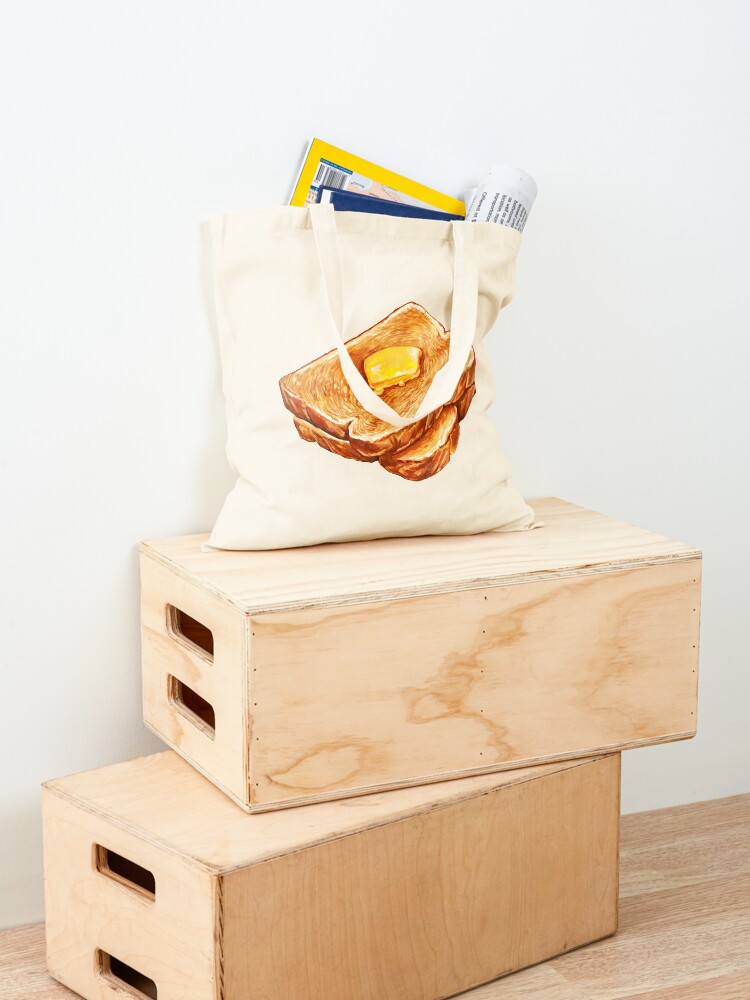 Alternate view of Buttered Toast Pattern Tote Bag