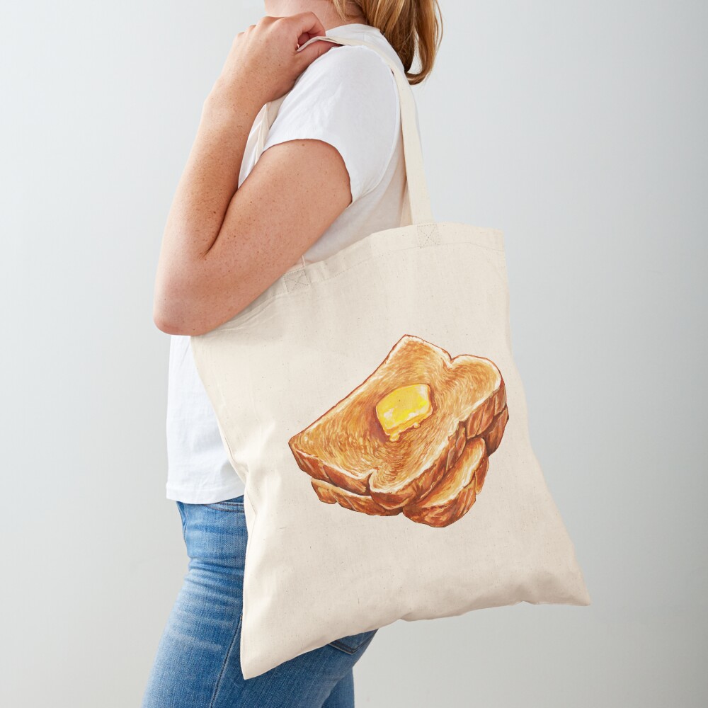 Buttered Toast Pattern Tote Bag