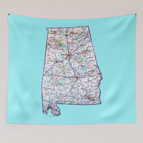 Item preview, Alabama Roadmap designed and sold by Havocgirl.