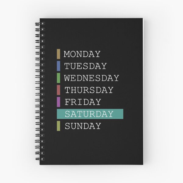 Item preview, Saturday weekday clothing decision support designed and sold by yourtravelguide.