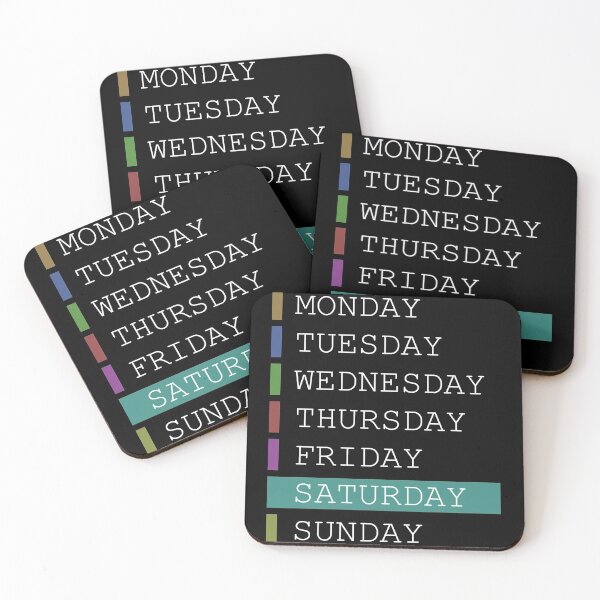 Item preview, Saturday weekday clothing decision support designed and sold by yourtravelguide.