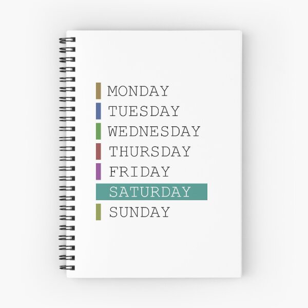 Item preview, Saturday weekday clothing decision support designed and sold by yourtravelguide.