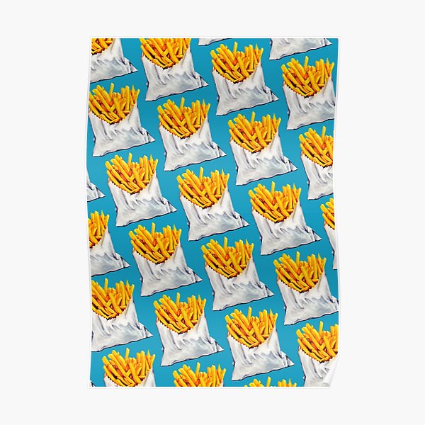 French Fries Pattern Poster