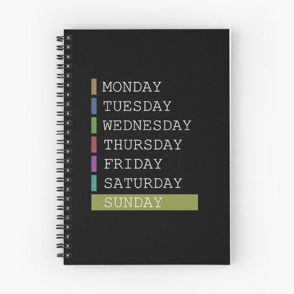 Item preview, Sunday weekday clothing decision support designed and sold by yourtravelguide.