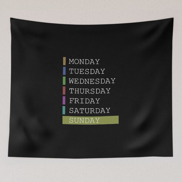 Item preview, Sunday weekday clothing decision support designed and sold by yourtravelguide.