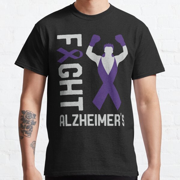 Fight Alzheimer's Awareness Month Ribbon Fighter Survivors Classic T-Shirt