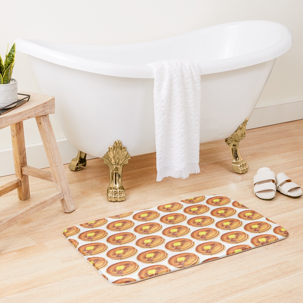 Pancakes Pattern Bath Mat