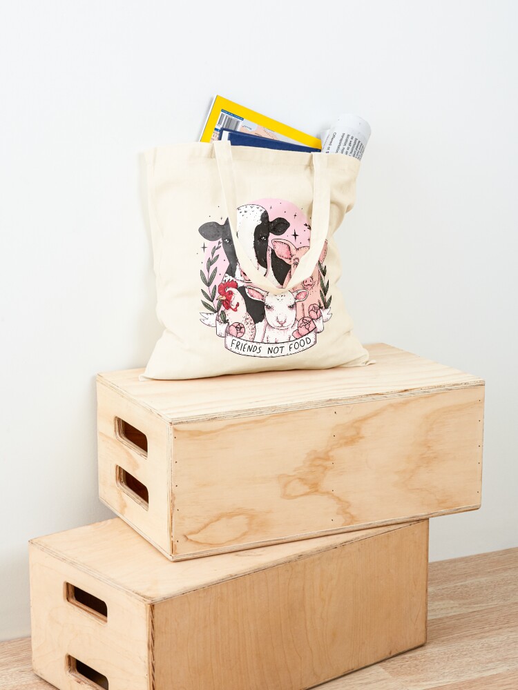 Alternate view of friends not food Tote Bag